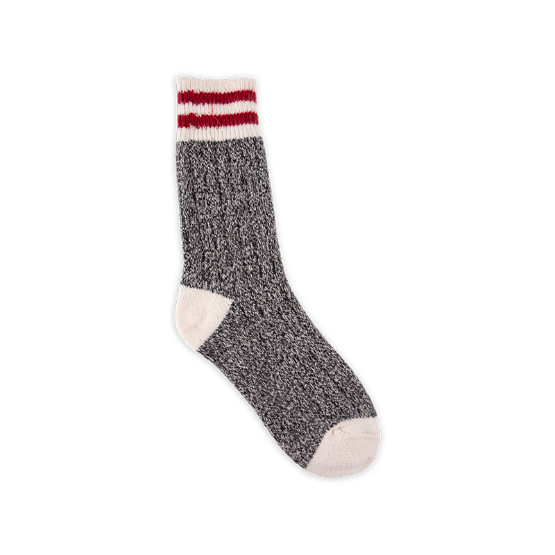 RZ100 Polyester Fleece Textured Contrast Color Mid-Calf Women’s Boot Socks