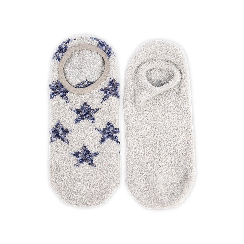 RZ307 Feather Yarn Star Invisible No-Show Socks